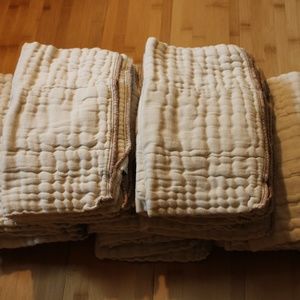 30 Small OsoCozy Unbleached Prefold Cloth Diapers